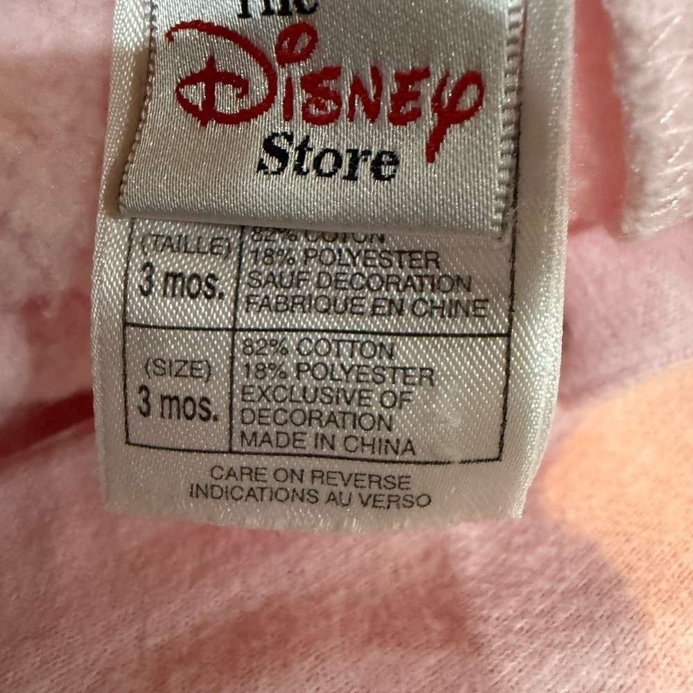 Baby Girls romper by The Disney Store in pastel pink EUC Size 3 months - Picture 7 of 10